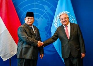 Bertemu Sekjen PBB, Prabowo Tekankan Solidaritas Global untuk Perdamaian