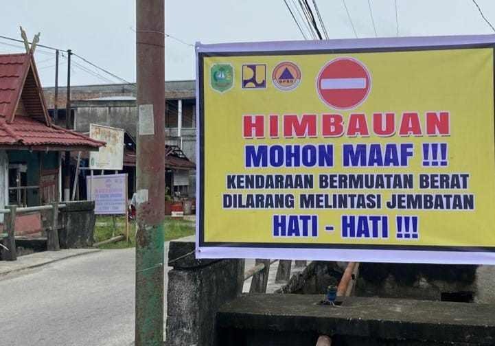 Jembatan Miring di Selatpanjang: Pemeriksaan Awal Catat Tekanan Signifikan Diduga dari Alat Berat